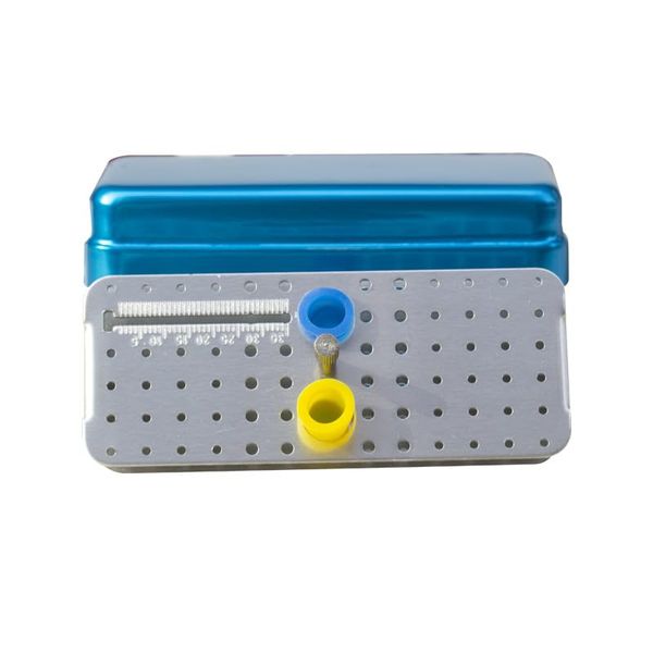 72 Hole Aluminium Autoclave Sterilizer Case Burs Dental Disinfection Endo Files Holder Box for Oral Care Tools