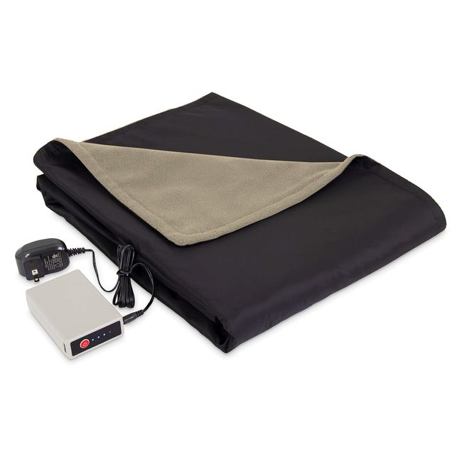 Serta microfleece battery electric heated warming throw discount blanket