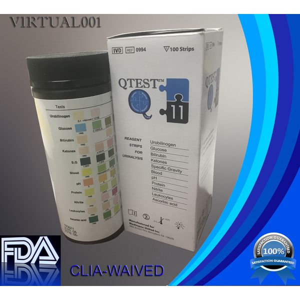 NEW 11 Parameter Urinalysis Reagent Urine Test Strips UTI Protien Glucose