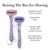 AOA Studio Women's 5-Blade 7pc Kit Including 1pc Handle 5pcs Five-Blade Heads from Swedish1pcs Stainless Steel Shower Hook Hydrating Aloe and Vitamin E Strip Cleanest, Closest, Comfortable Shave