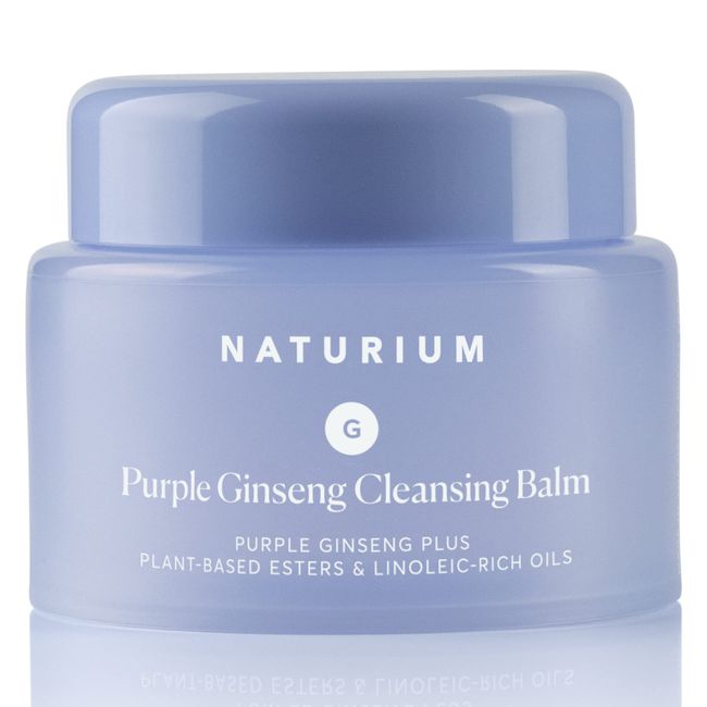 Naturium Purple Ginseng Cleansing Balm Plus Plant-Based Esters & Linoleic-Rich Oils, Smoothing Face Wash, 3.1 oz