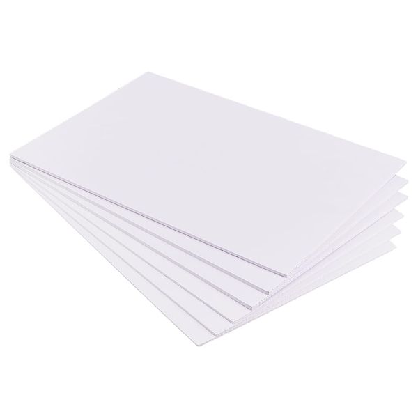 BENECREAT 6 Sheets 2/3mm White Foam Boards, 30x20cm Rectangle Foam PVC Sheet Poster Board Mount Board for Mounting, Crafts, Modelling, Art, Display, School Projects