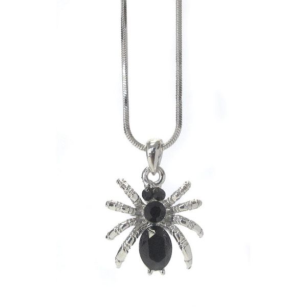 Crystal Spider Pendant Necklace