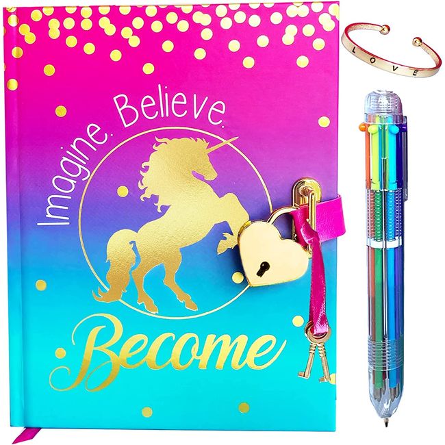 Life is a Doodle Girls Diary with Lock and Key - Our Unicorn Diary for Girls Excellent Gratitude & Prayer Journal with Lock for Children Who Love Creativity - Kids Journal Created for Fun