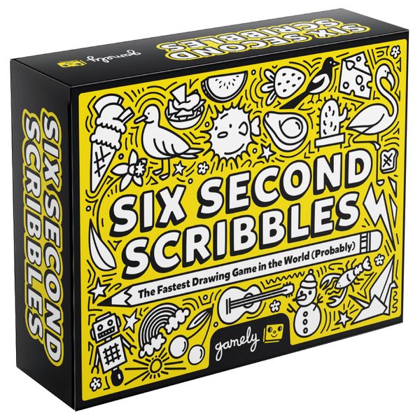 Six Second Scribbles USA: The frantically Fast, fantastically Fun Drawing Game | A Family Friendly Party Game for Kids, Teens and Adults