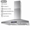 30 inch Wall Mount Range Hood Kitchen Stainless Steel 3-Speed Touch Panel w/LED