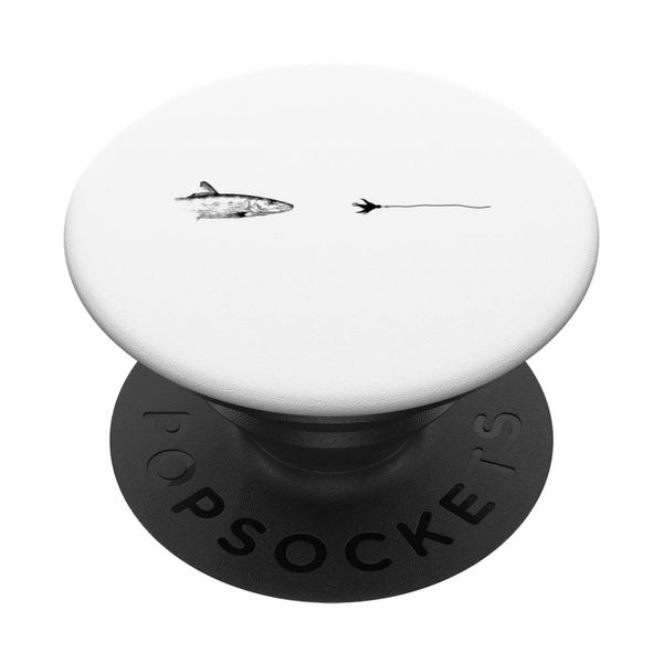 Graphic Fly Fishing Hook Line - Fish Bonefish PopSockets Swappable PopGrip