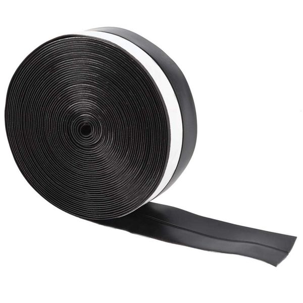 Omabeta 5M 25mm Caulk Strip Self-adhesive Sealing Tape Door Window Sound Insulation Dust Prevent Sealing Strip for Bathroom Kitchen Toilet Wall Corner (Black)