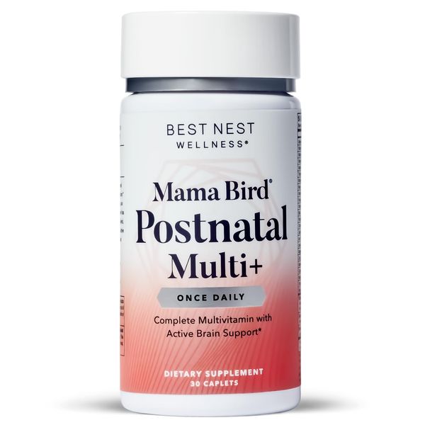 Best Nest Wellness Mama Bird Postnatal Vitamins for Breastfeeding and Postpartum, Whole Food Organic Blend, Methylated Vitamins, Vegan, Once Daily, 30 Ct