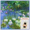 Claude Monet Water Lilies Counted Cross Stitch Pattern with Needles