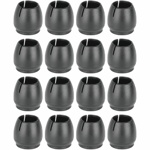 ColorfylCoco Chair Leg Cap, Black, Black, 16 Pieces, Set of 4, For Round Legs, Chair Leg Covers, External Diameter 0.5 - 0.7 inches (12 - 17 mm), Leg Covers, Noise, Floor Scratch-Resistant, Felt,