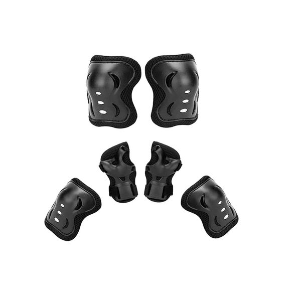 6 Pcs Skate Pads Set Skateboard Pads Knee and Elbow Pads with Wrist Guard Safe Protective Gear Kit for Sports Outdoor Activities Kid Children Skating, Cycling, Skateboard, Rollerblading, Scooter, BMX