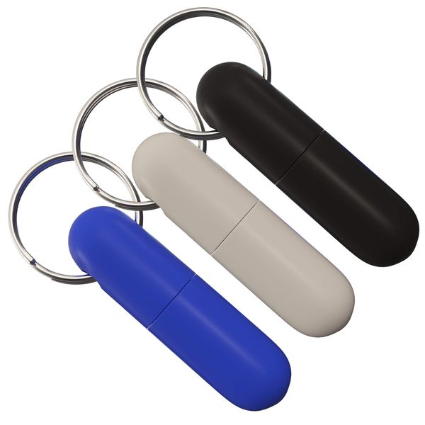 OYHBO Cigar Punch Set of 3 Cigar Accessories Bullet Style Plastic Keychain Punch with 8 mm Hole (White & Black & Blue)