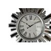 19.5" Inch Silver and Mirror Starburst Wall Clocks battery operated