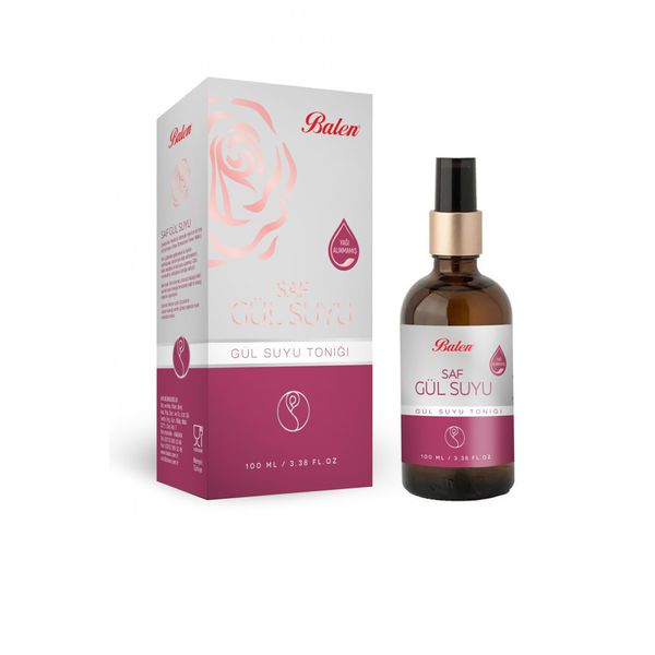 Balen Gül Suyu 100 ml. Saf Gül Suyu Pure Rose Water Gül Suyu Tonik Sprey Uçlu