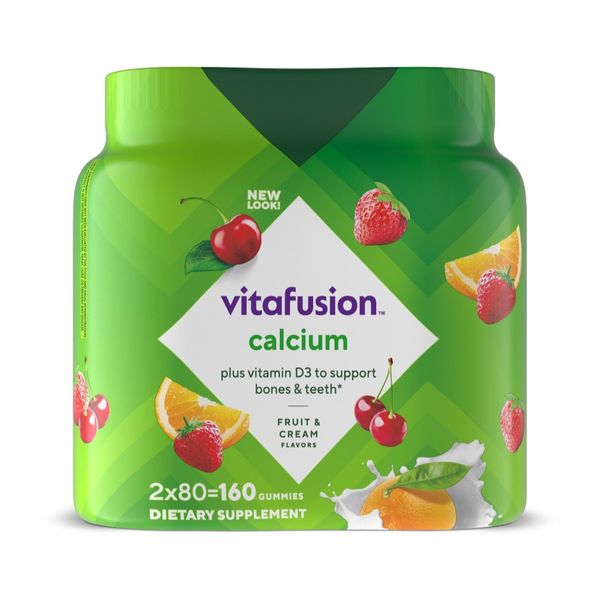 VitaFusion Calcium + D3 Gummy Vitamins 2X80ct Twin Pack