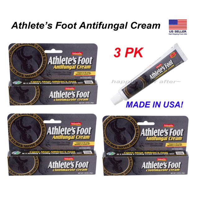 3 PK Antifungal Medicated Cream- 1.25 oz Cures & Treating Most Athlete's foot