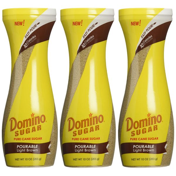 Domino Brown Sugar Easy Pourable Light Brown 10 Oz (3 Pack)