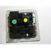 Replacement for Volex 1 Gang Switched Socket 13A Double Pole Black Interior Polished Chrome Flat