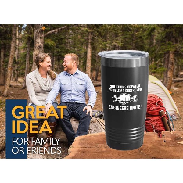Engineer Teacher Black Edition Tumbler 20oz - Solutions created - Gift Engineer lecture practitioners electrical computer aerospace engineering