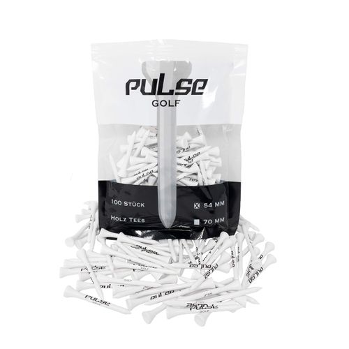 Premium Wooden Golf Tee - Pack of 100 (White, 54)