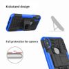 Yiakeng iPhone X Case, iPhone XS Case with Screen Protector, Shockproof Silicone Protective with Kickstand for iPhone X/Xs (Blue)