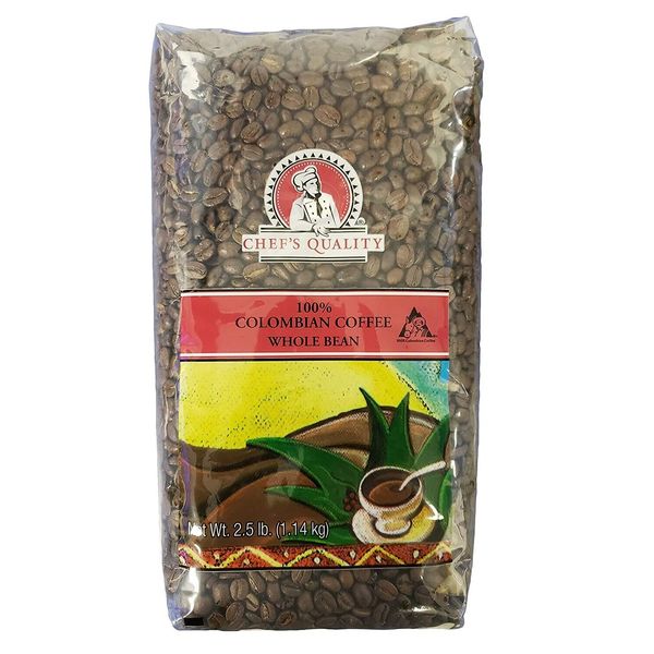 Chef's Quality - Colombian Whole Bean Coffee - 2.5 lb.