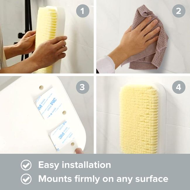 Sponge Silicone Shower Backs Wall - Exfoliating Back Scrubber