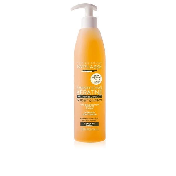 Byphasse Liquid Keratin Shampoo for Dry Hair, 520 ml