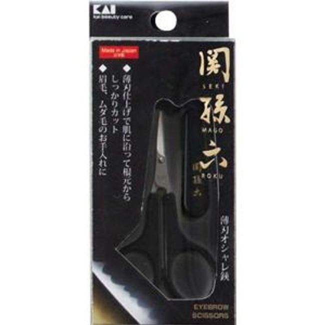 [KAI] Seki Magoroku thin blade scissors fashionable (1 piece) [Cosmetics]