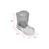 Van Ness Pets Small Gravity Auto Feeder for Cats/Dogs, 3 Pound Capacity GRAY