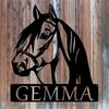Personalized Horse Head Monogram by Sea Biscuit Metal Designs