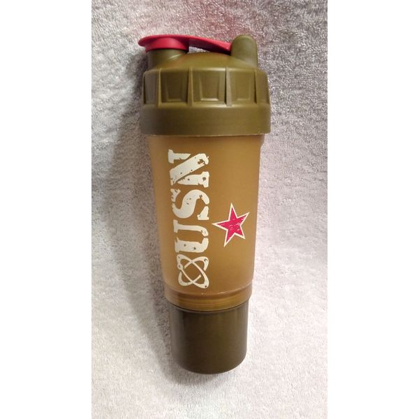 USN TORNADO SHAKER MILITARY FITNESS WATER BOTTLE DAILY HYDRATION PORTABLE EUC