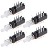 sourcing map Push Button Switch DPDT 6 Pin 1 Position Self-Locking 5pcs