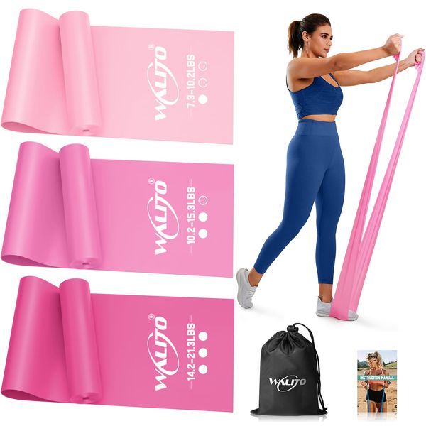 WALITO Resistance Bands for Working Out, Exercise Bands for Women and Men, Workout Bands for Physical Therapy, Stretch, Recovery, Pilates, Rehab, Strength Training and Home Gym