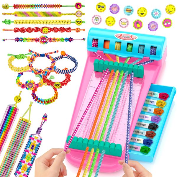 Flooyes Friendship Bracelet Making Kit for Girls Toys for 6 7 8 9 10 11 12 Year Old Girls Birthday Gifts, DIY Jewelry String Maker Supplies，Arts and Crafts for Kids Ages 8-12 4-8 4-6