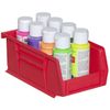 Akro-Mils 30220 AkroBins Plastic Storage Bins, Space-Saving Stackable Bins for Garage, Pantry, Craft Organization, 7-Inch x 4-Inch x 3-Inch, Red, 24-Pack