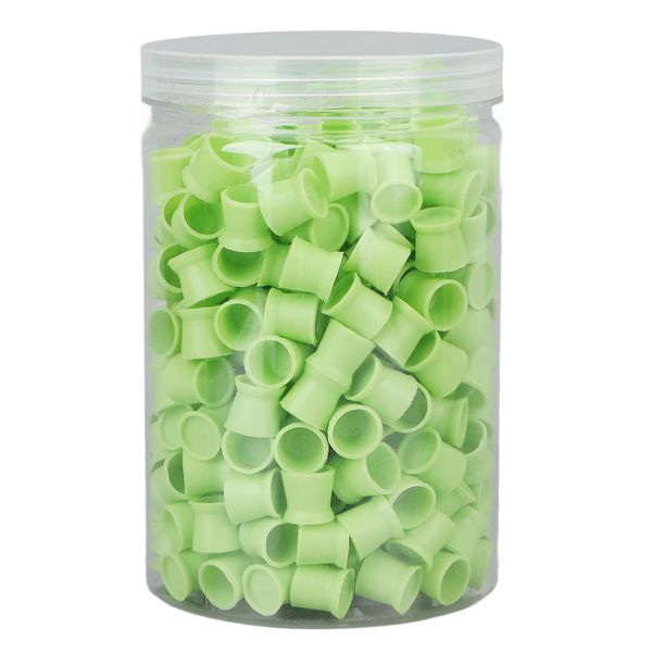 300pcs Tattoo Pigment Cups Disposable Tattoo Ink Cup Small Tattoo Cup Silicone Tattoo Ink Cup Color Container for Tattoo Ink Tattoo Accessories 12mm (Green)