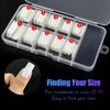 100 Pcs Clear False Nail Tips with Storage Case-Full Cover Coffin Nails in 10 Sizes for Nail Salons and DIY Nail Art-Long Lasting and Durable Artificial Fingernails for Glamorous Looks (Square, Clear)