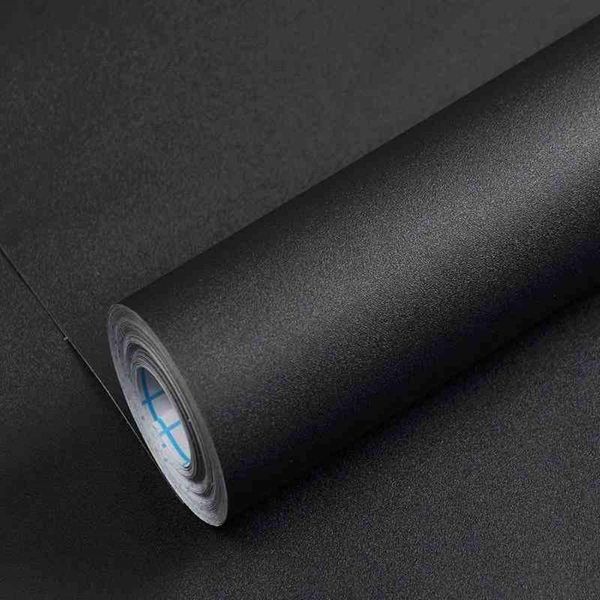 Black Wallpaper Sticker, 17.5 x 32.8 ft (44.5 x 10 m), Plain, Removable, Waterproof, Wallpaper Sheet, Cutting Sheet, Renovation Sheet, Thick, Stylish, Removable, Wallpaper Black, DIY, Heat Resistant