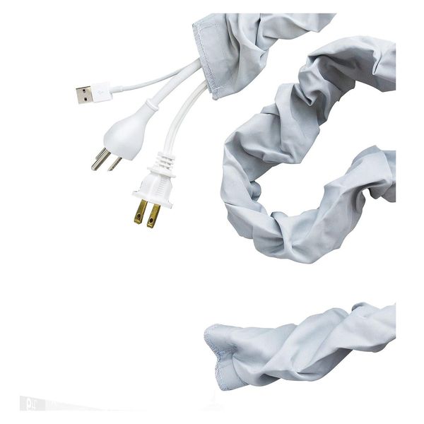 Fabric Cord Cover 6 Ft Cable Management and Hider Cord Protector Heather Gray