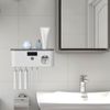 Toothbrush Holder Sterilizer UV Light Strong Adhesive, 5 Slots, LCD Digital