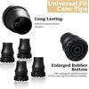 2pcs Rubber Cane Tips 3/4 Inch Heavy Duty Walking Cane Tips Black Sturdy Durable