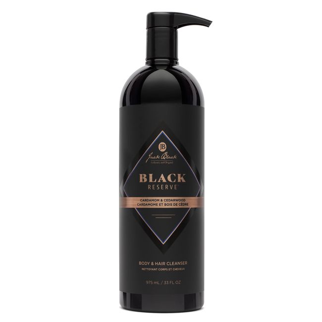 Jack Black Black Reserve Body & Hair Cleanser with Cardamom & Cedarwood, 33 Fl Oz