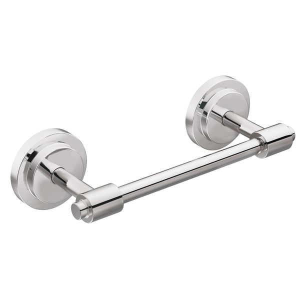 Moen DN0708CH Iso Collection Double Post Modern Pivoting Toilet Paper Holder, Chrome, 3.11" W X 2.44" H X 6-1/2" D