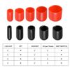 sourcing map 100pcs Round Rubber End Caps 2mm White Vinyl Cover Screw Thread Protectors