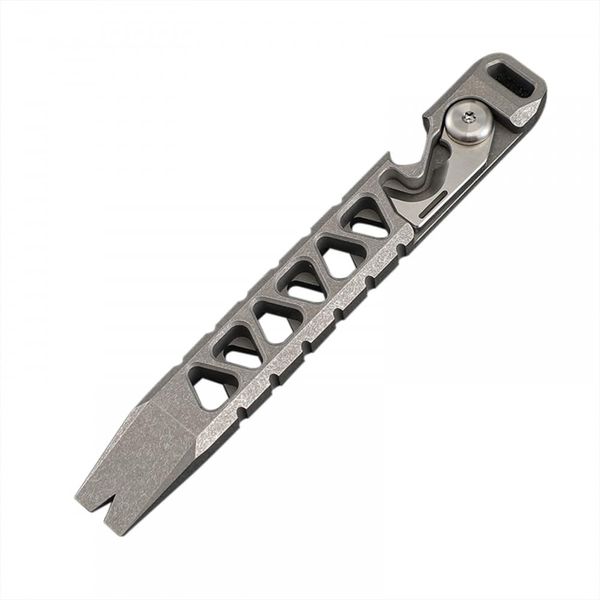 Pry Bar, Titanium Alloy Keychain Prybar with Bottle Opener/Fast Cutter Function for Outdoor Use