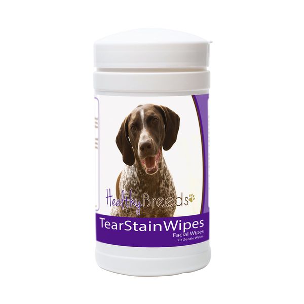 Healthy Breeds German Shorthaired Pointer Tear Stain Wipes 70 Count