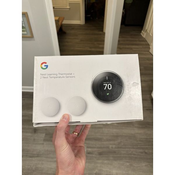 Google Nest Learning Thermostat with 2 Temperature Sensors BH1252 | NEW OPENED