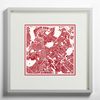 O3 DESIGN STUDIO Rome Paper Cut Map White 30x30 cm Paper Art